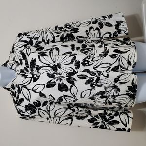Alfred Dunner Casual Floral Design Blazer